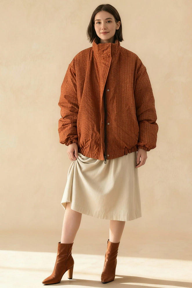 Reversible Brown Cotton Jacket Main image