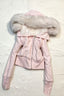 Pastel Fur Trim Corset Zip Hoodie