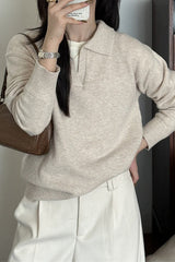 Slouchy Polo Style Sweater