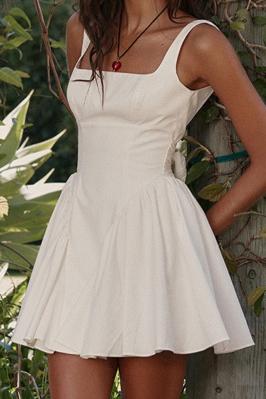 Elegant Open Back Bow Mini Dress Main image