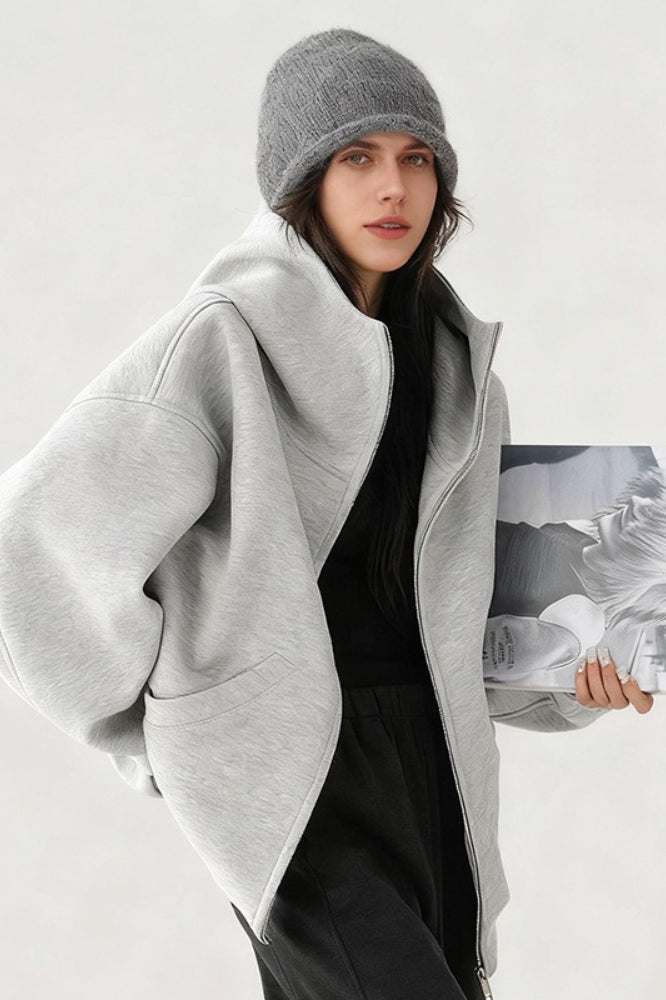 Heavyweight Structured Print Zip Hoodie Secondary image
