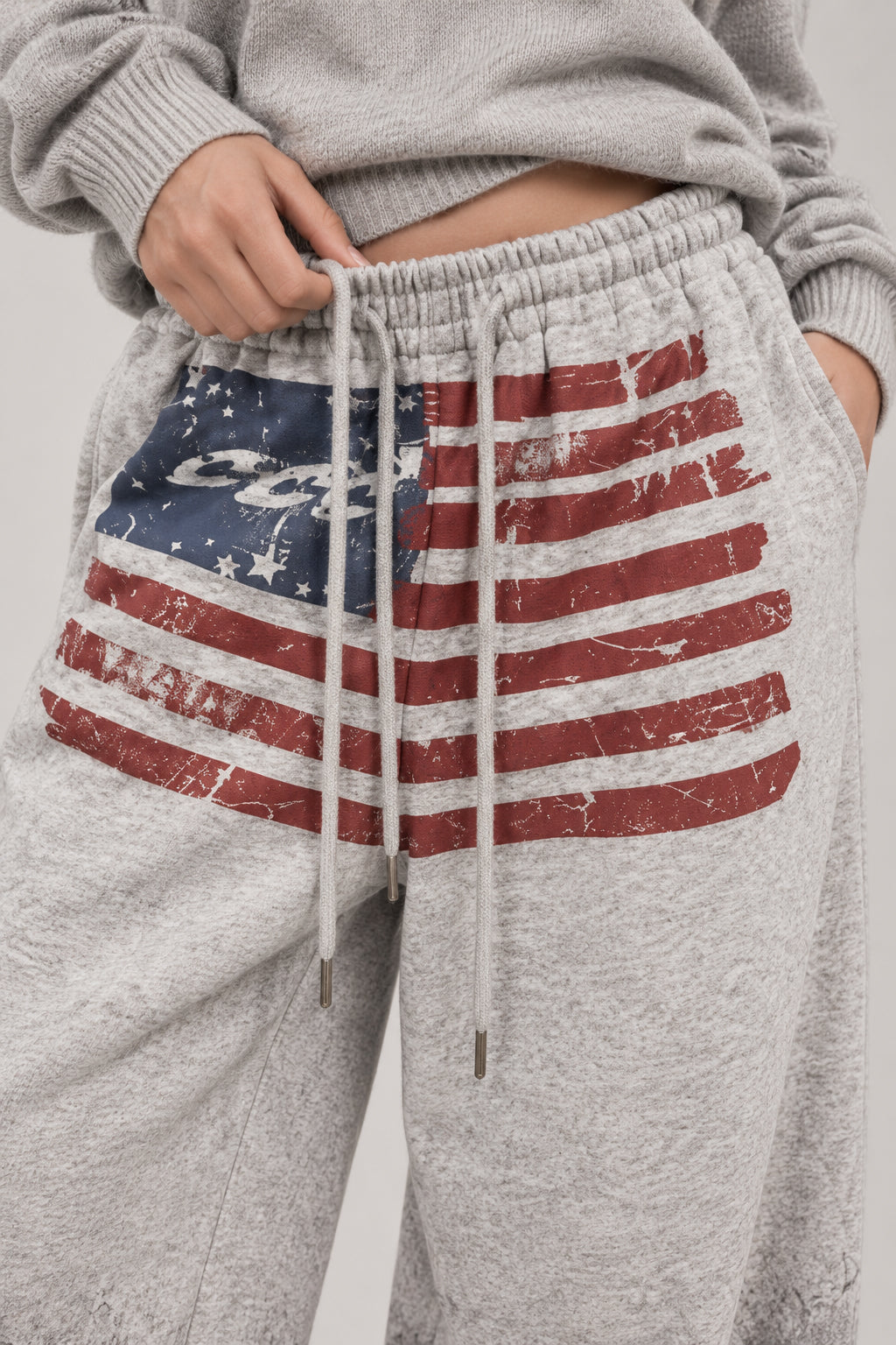 Lazy-Style Washed Tie-Dye Wide Leg Pants