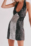 Party V Neck Spaghetti Backless Sequin Dress
