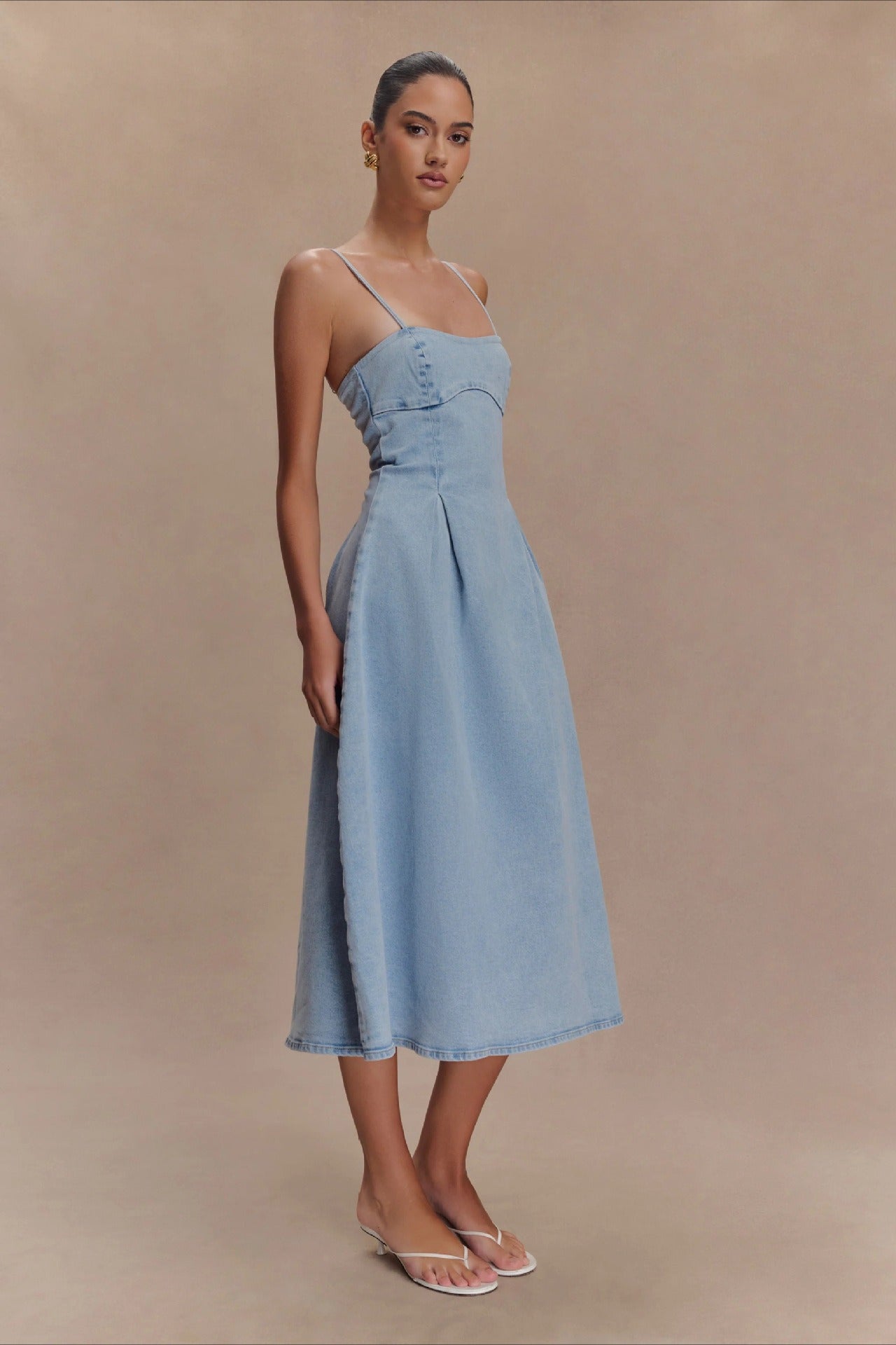 Strapless Denim Dress Secondary image