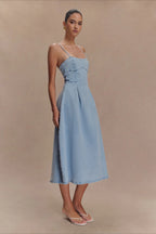 Strapless Denim Dress