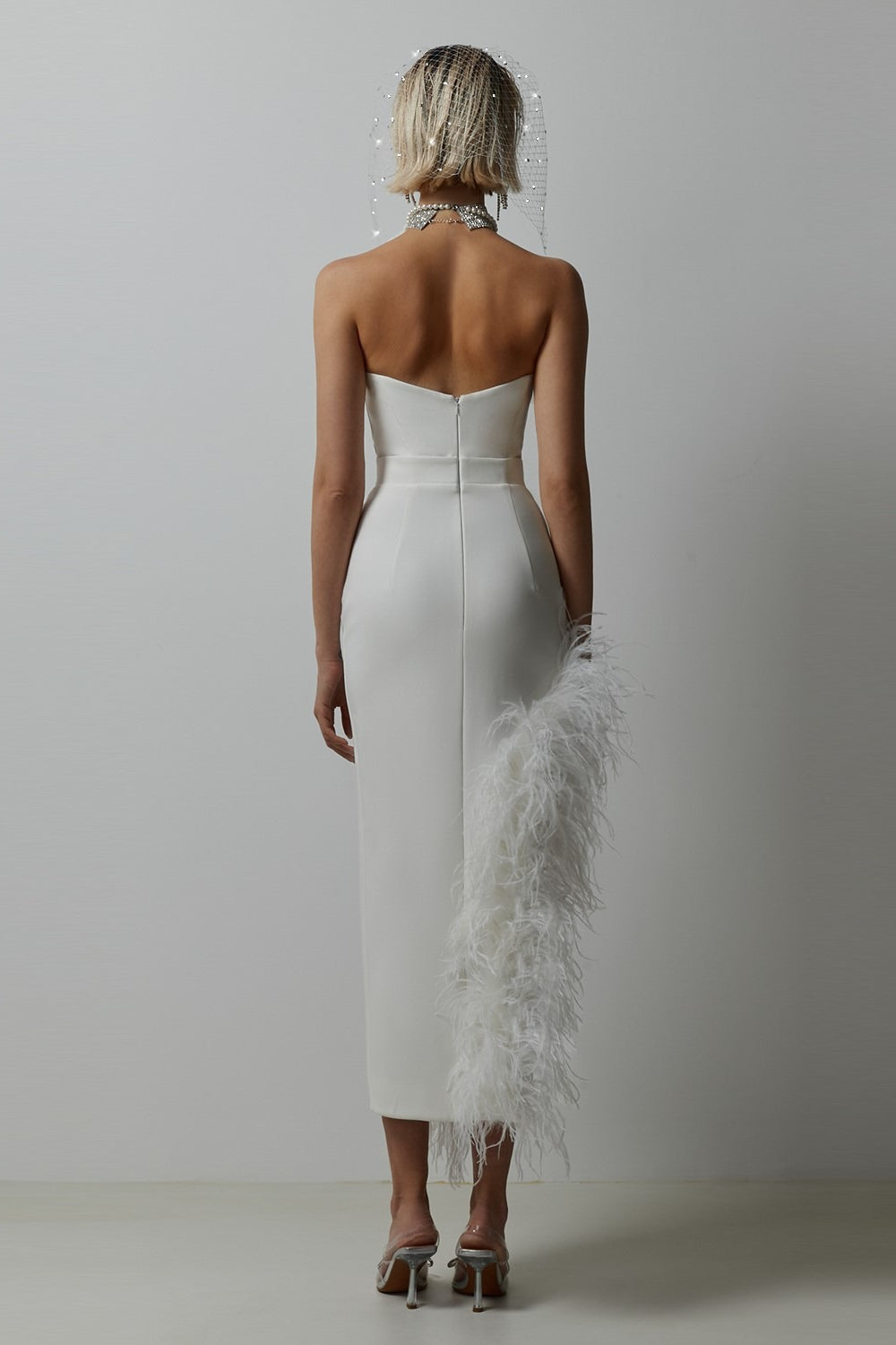 Ostrich Feather French Gown Prom Dress Secondary image