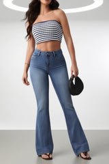 High Waist Slim Fit Denim Jeans