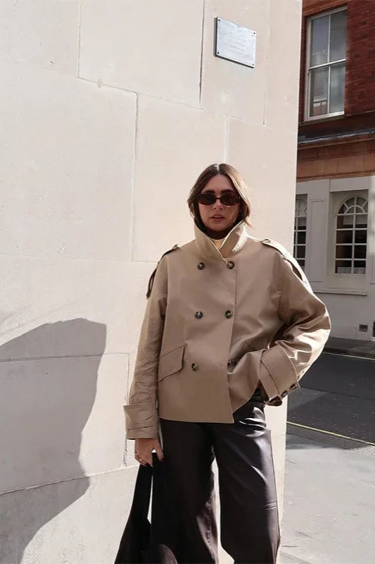 Stand Collar Loose Fit Casual Jacket Main image