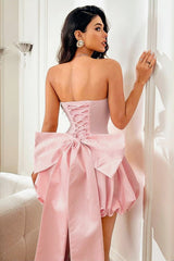 Backless Bow Strapless Birthday Dress