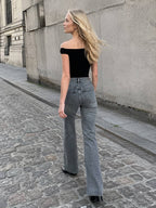 Asymmetrical Neck One Shoulder Off Top