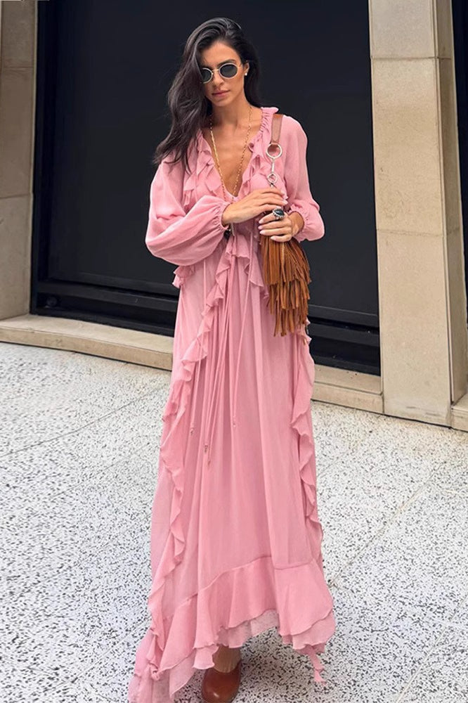 Sweet Tiered Frill Boho Dress Main image