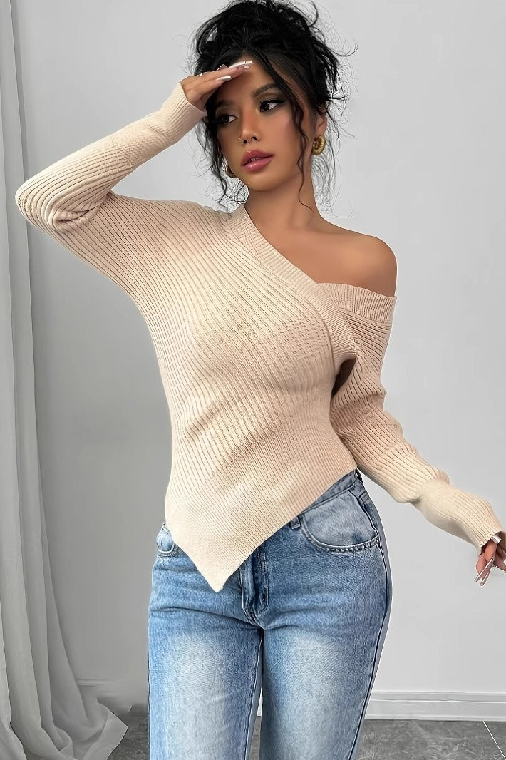 Elegant Cut Out Shoulder Sweater Main image