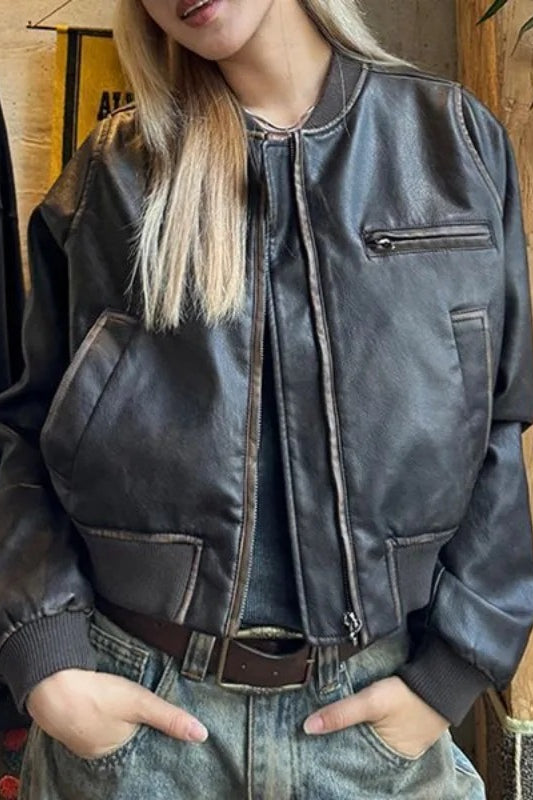Handmade Biker Leather Jacket Secondary image