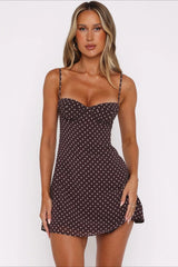 Sexy Polka Dot Off-Shoulder Bodycon Mini Dress