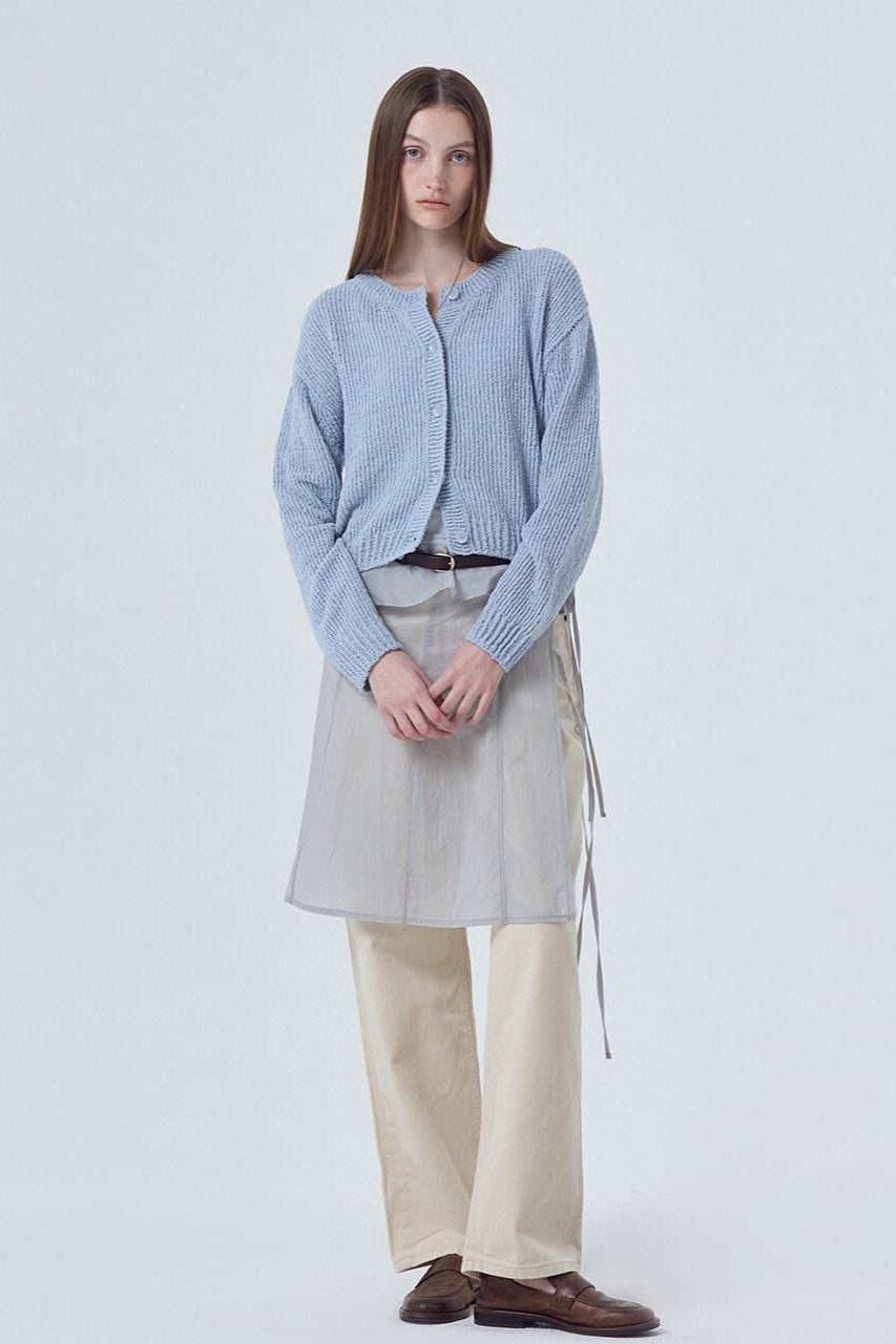 Button Front Crewneck Knit Top Secondary image