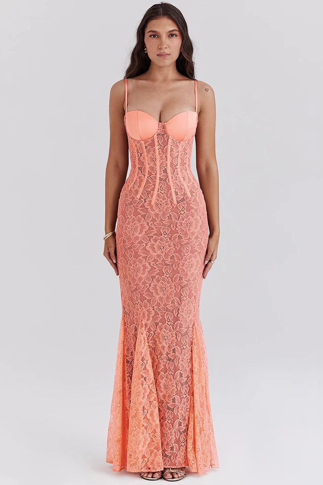 Lace Cami Bodycon Mermaid Sleeveless Lace Dress Secondary image