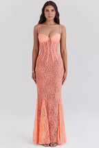 Lace Cami Bodycon Mermaid Sleeveless Lace Dress
