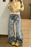 Star Camouflage Cargo Barrel Leg Jeans