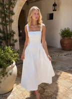 Waist Cinched Strap Vacation Dress