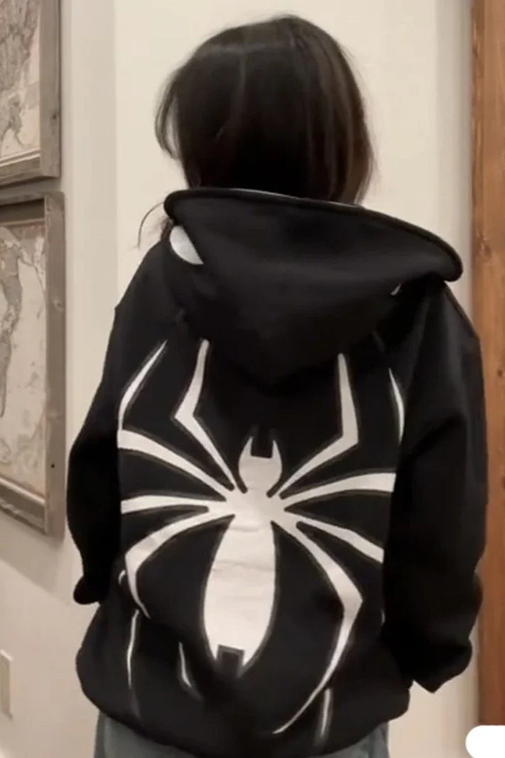 Gothic Y2K Oversized Zip Hoodie Secondary image