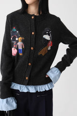 Vintage Round Neck Cardigan
