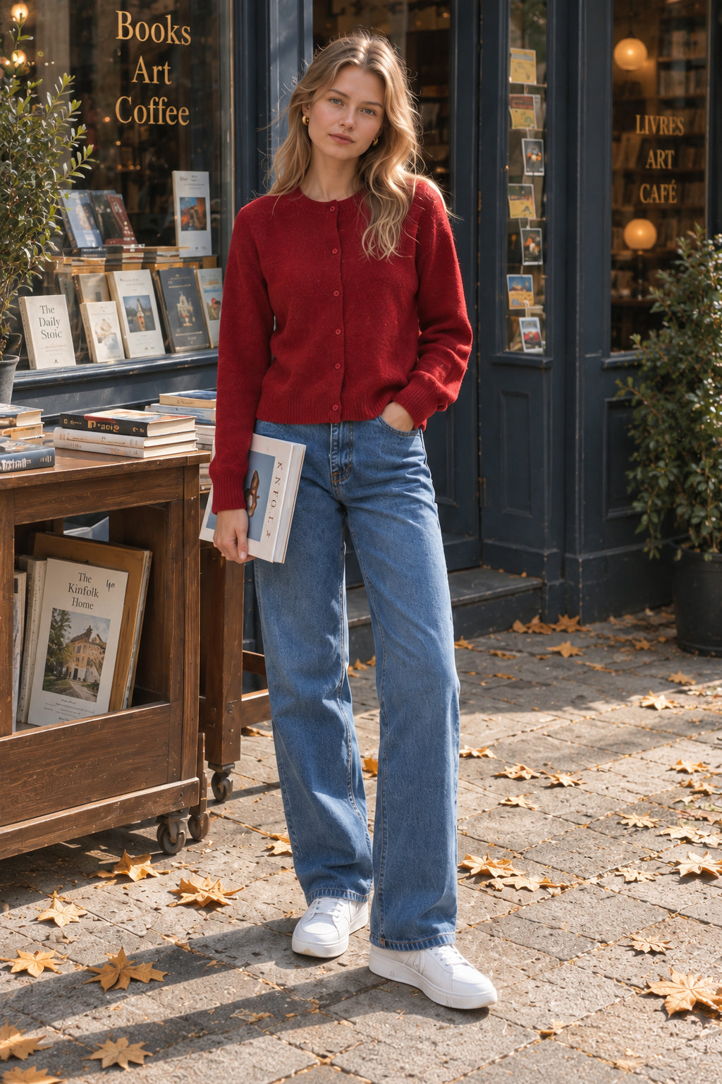 Cropped Knit Button Cardigan Secondary image