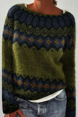 Trendy Color Block Pullover Sweater