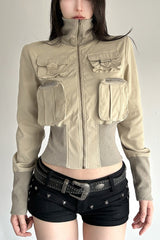 Vintage Aviator 3D Pocket Jacket