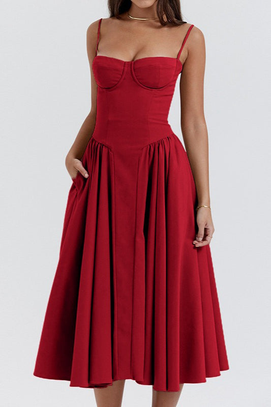 Chic Bustier Mini Red Formal Dress Main image