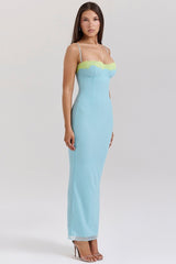 Surplice Lace Trim Slip Dress