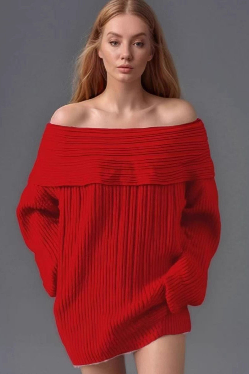 Off Shoulder Knit Sweater Main image