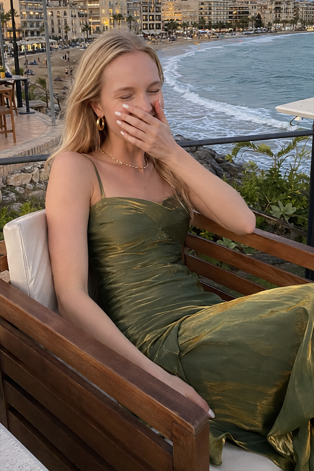 Chiffon Spaghetti Strap Maxi Dress Main image