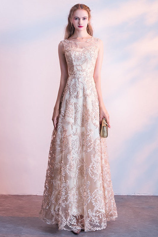 Floral Print Long Sleeve Column Gown Prom Dress Secondary image