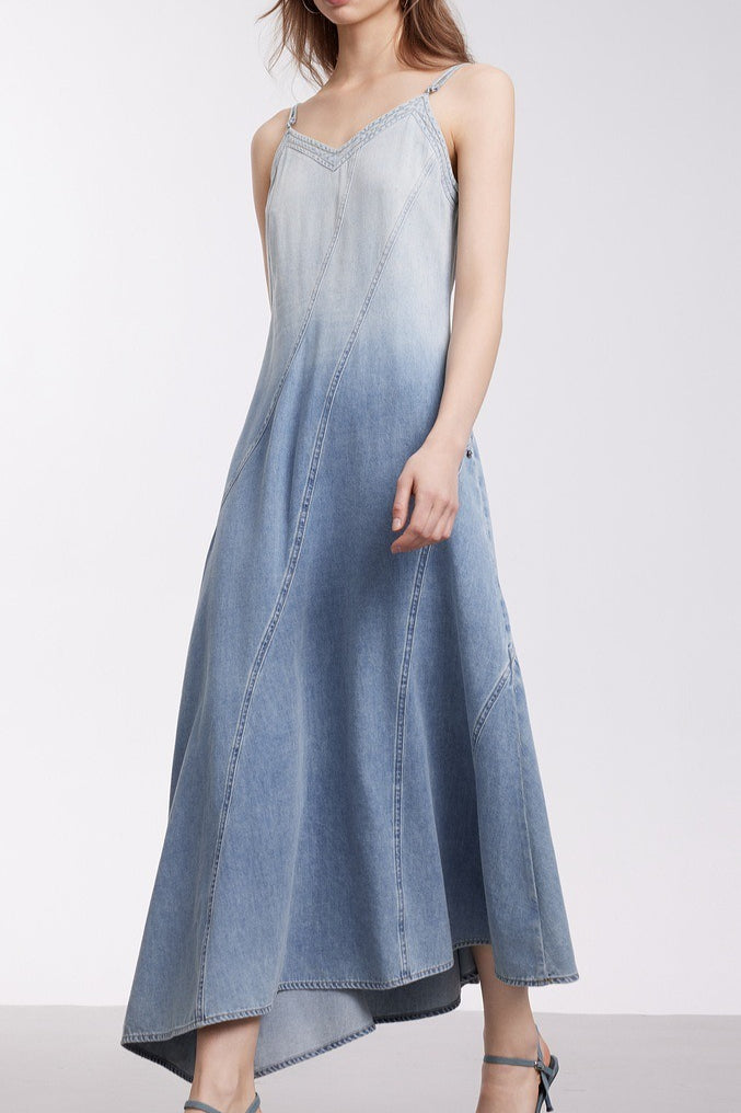 Modern Gradient Cami Denim Dress Secondary image