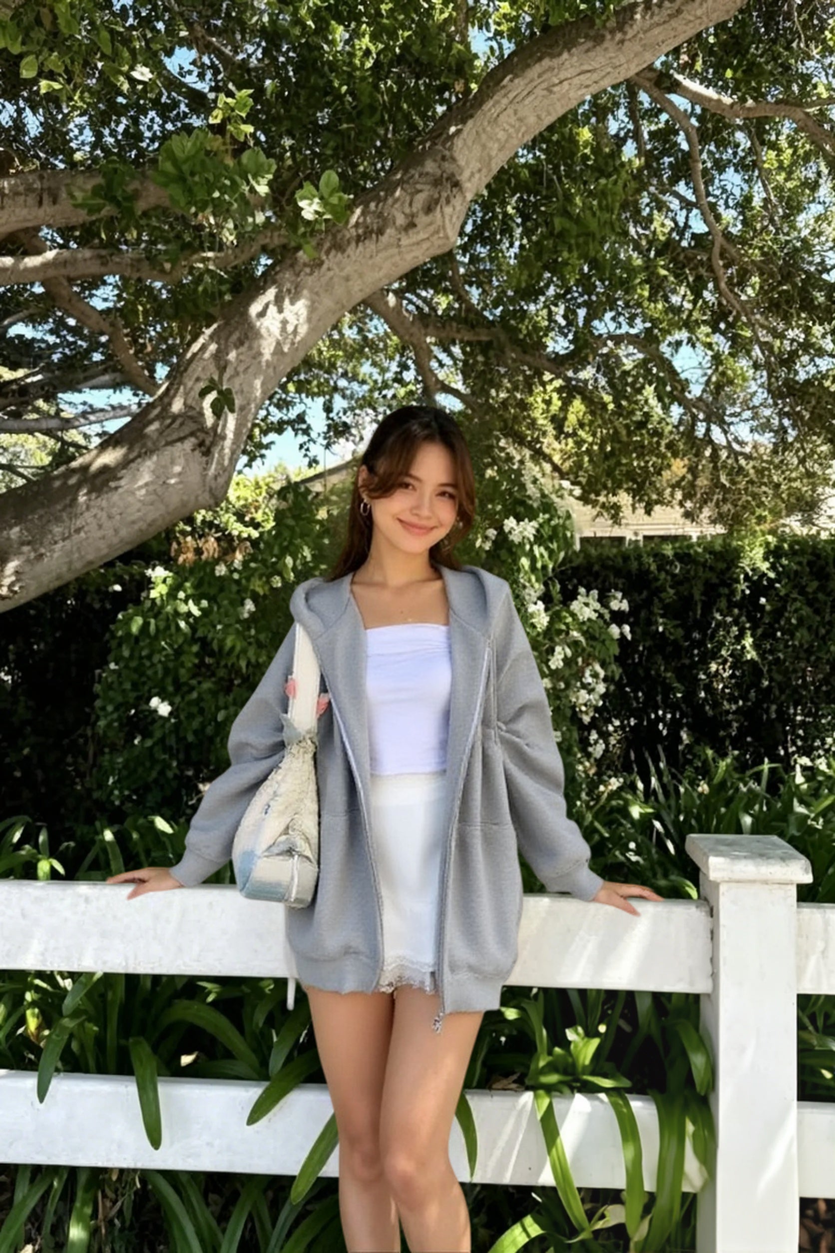 Oversized Lightweight Zip Hoodie Main image