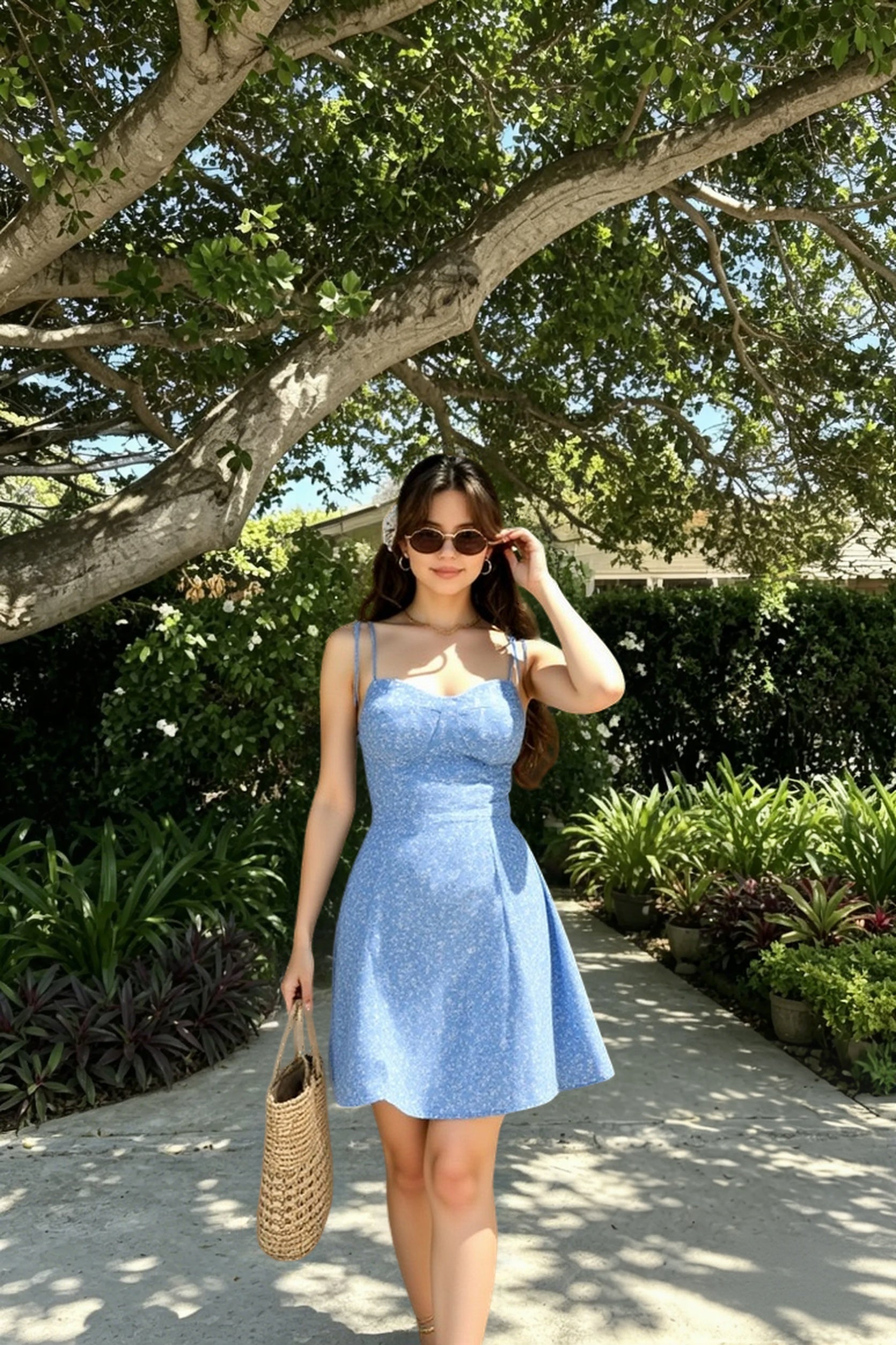Floral Lace Up Corset Mini Dress Main image