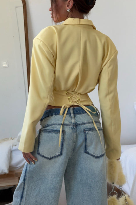 Solid Color Short Casual Blazer Secondary image