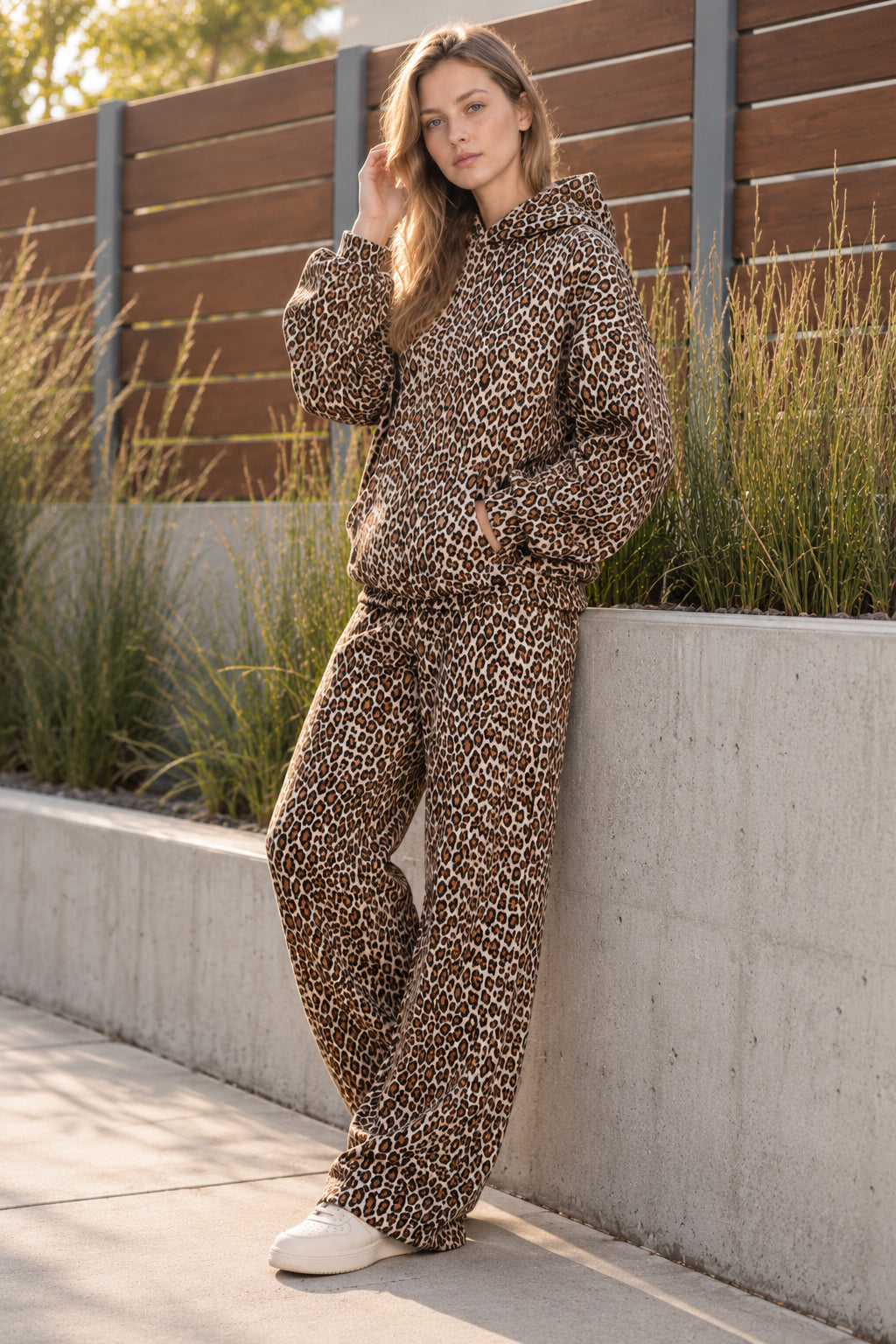 Y2K Leopard Print Hip-Hop Hoodie Main image