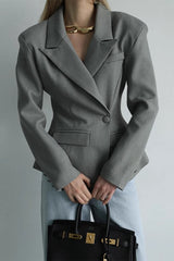 Tailored Tie Detail Slim Fit Blazer