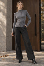 Turtleneck Casual Fashion Long Sleeve Tee