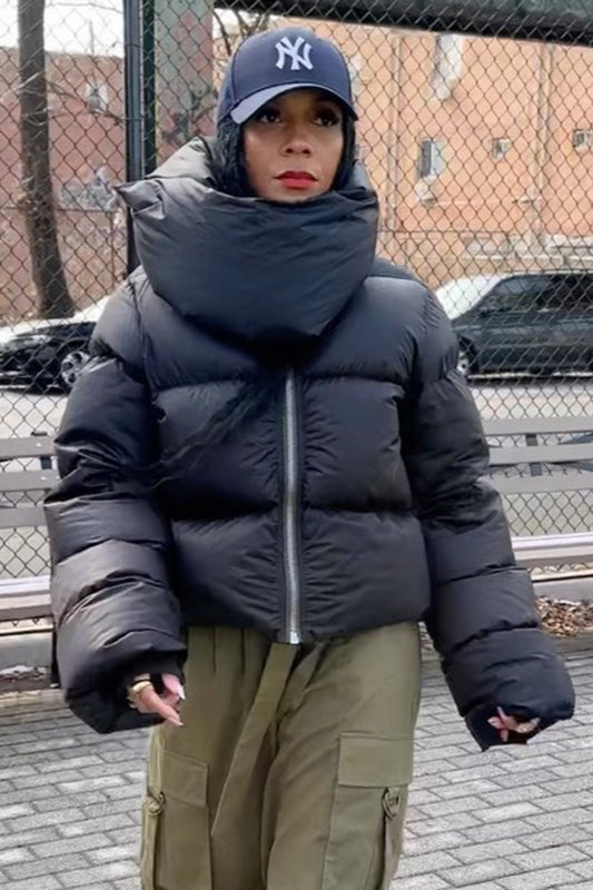 Thickened High Collar Puffer Coat Secondary image