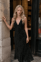 V-Neck Sleeveless Slim Fit Floral Dress