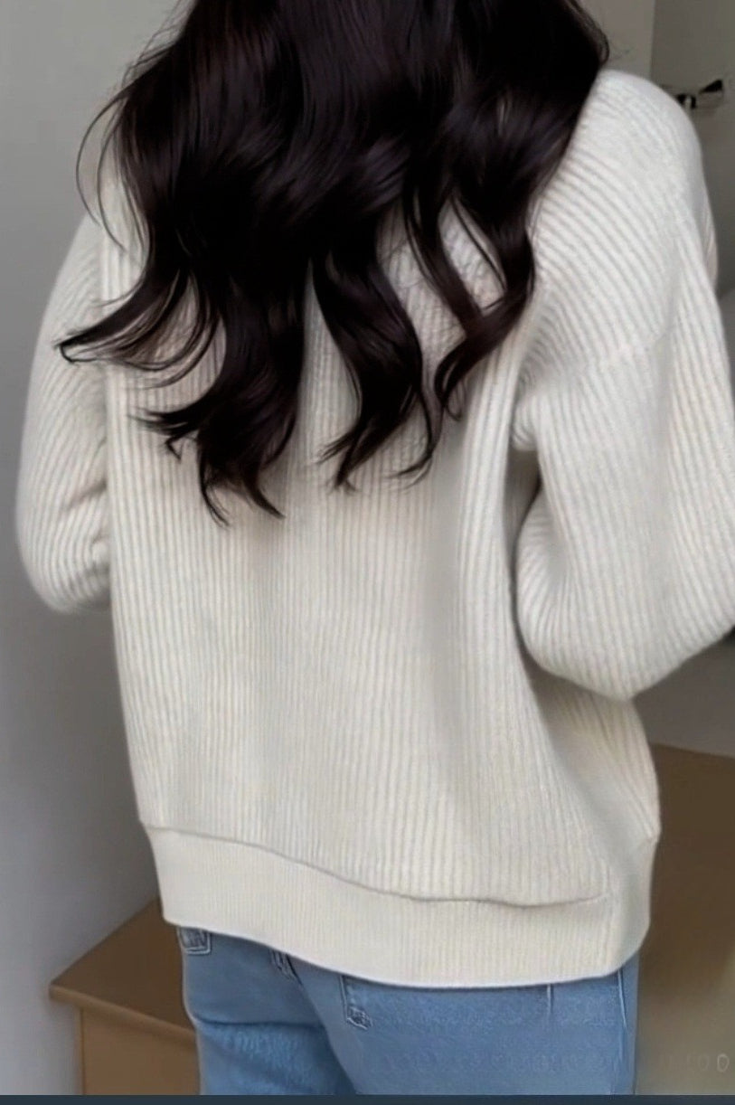 Loose Fit High Neck Sweater Secondary image