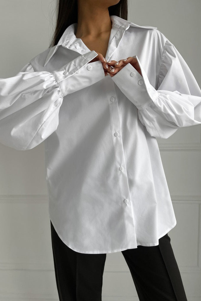 French Relaxed Puff Sleeve Blouse Main image