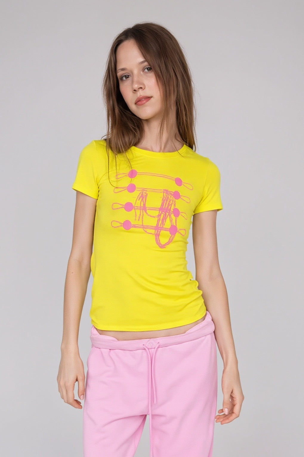 Y2K Graphic Fitted Short Sleeve T-Shirt