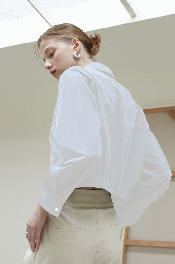 Casual Drawstring Waist Blouse Secondary image