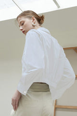 Casual Drawstring Waist Blouse