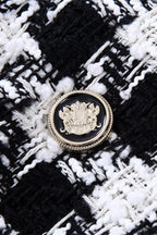 Textured Houndstooth Winter Blazer