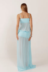 Sultry Sheer Insert Slip Dress