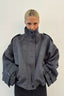 Elegant Wool Blend Stand Collar Coat